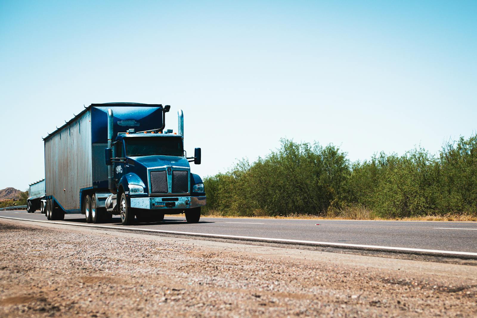 Freight truck on highway